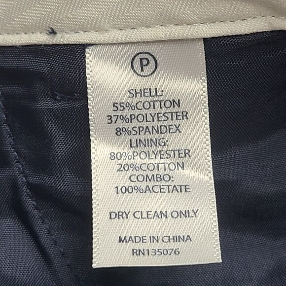 C Wonder Pants Womens 6 Navy Blue Signature Crop Trousers Stretch Office Casual - Picture 7 of 10